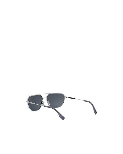Fendi White Geometric Frame Sunglasses for men