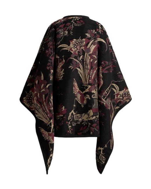 Etro Black Patterned Cape