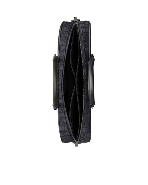 Dior Black Zipped Briefcase for men
