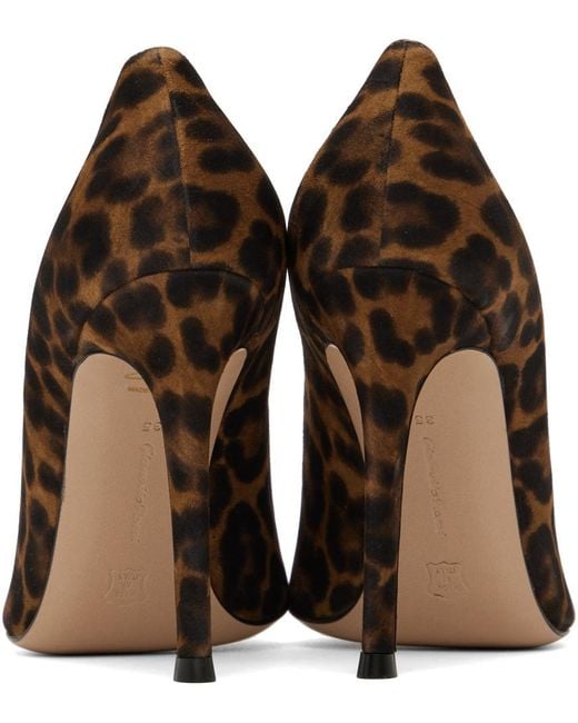Gianvito Rossi Brown Gianvito Leopard Print Pumps