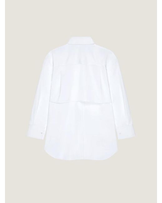 Givenchy White Asymmetric Poplin Shirt