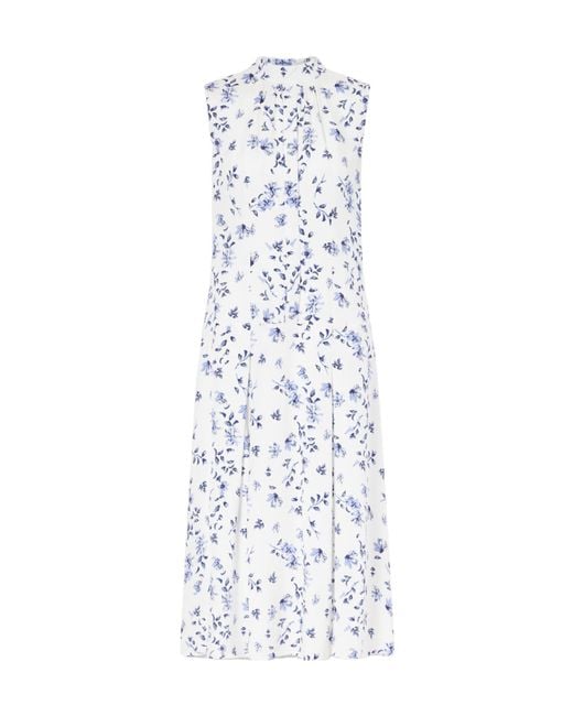 Emilia Wickstead White Casual Sleeveless Midi Skirt