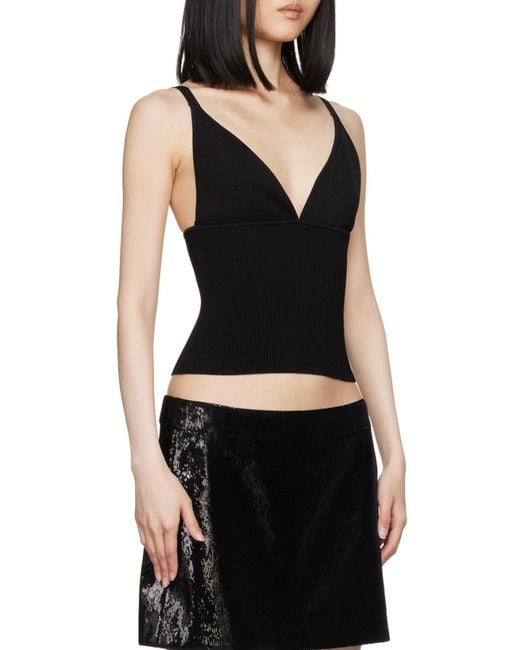 Dolce & Gabbana Black Viscose-Knit Vest Top