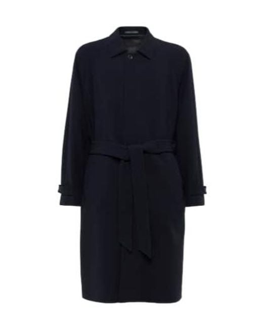 Giorgio Armani Blue Wool-Blend Coat for men