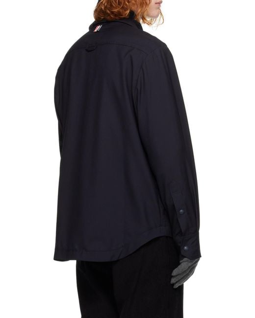 Thom Browne Blue Collared Button-Up Shirt for men