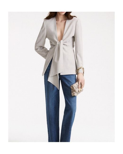 Marella White Long-Sleeve Jacket