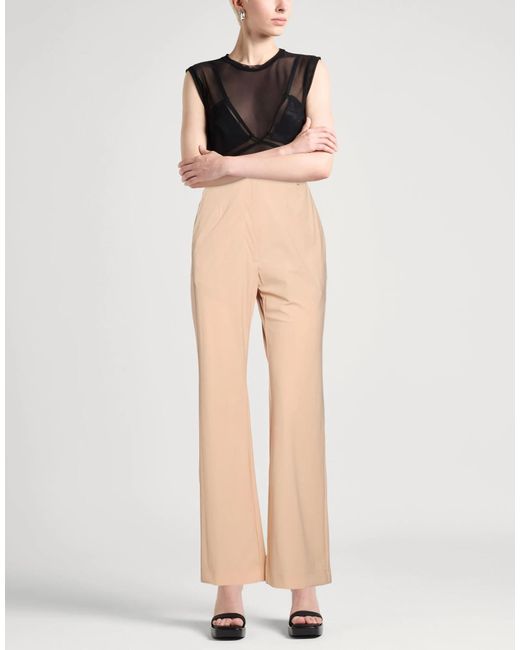 MM6 by Maison Margiela Natural Solid Color Straight-Leg Pants