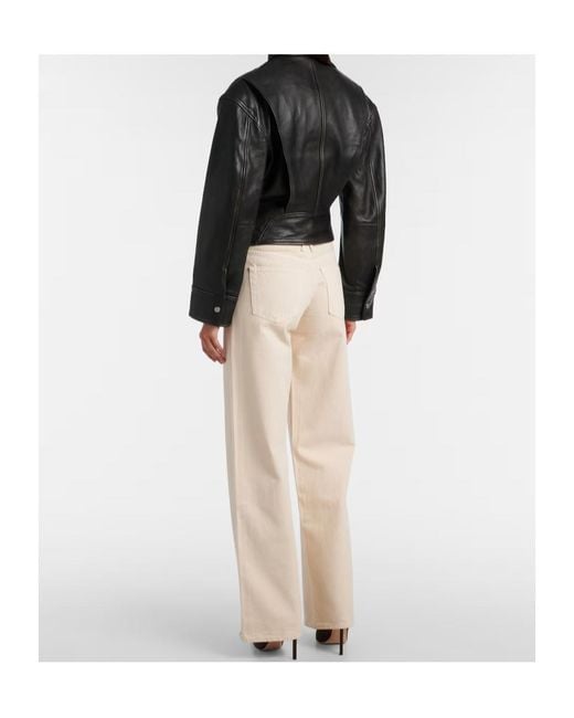 Christopher Esber Black Zippered Long-Sleeved Leather Jacket