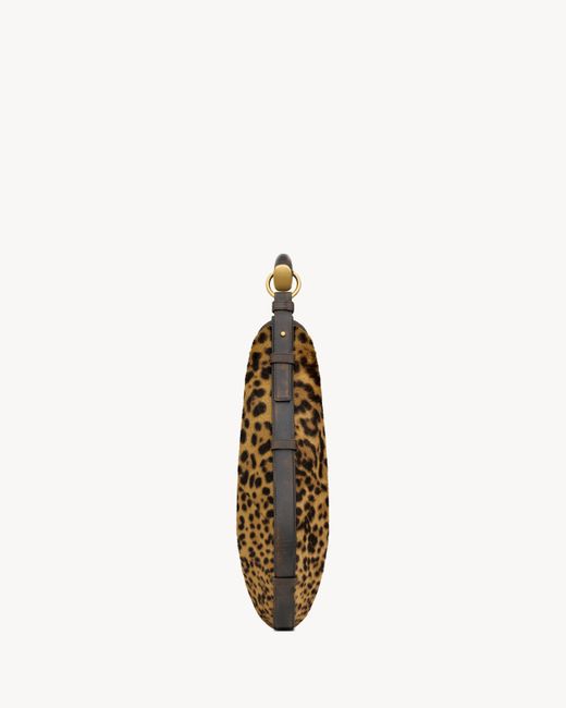 Saint Laurent Brown Mombasa Leopard Printed Medium Tote Bag