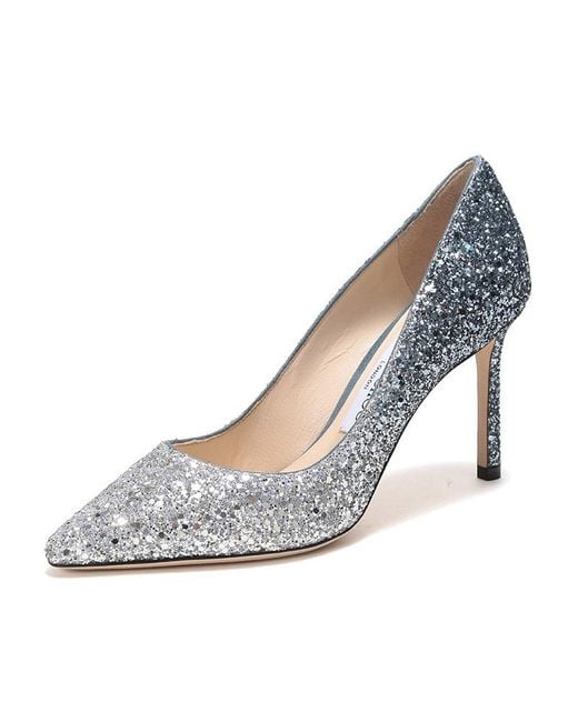 Jimmy Choo Multicolor Romy Slip-On Glitter Pumps