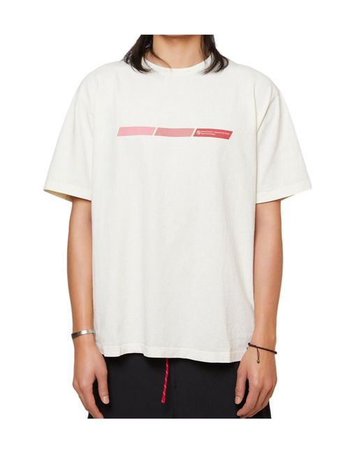 District Vision White Logo Motif T-Shirt for men