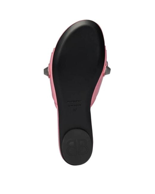 Balenciaga Pink Cagole Open Toe Sandals