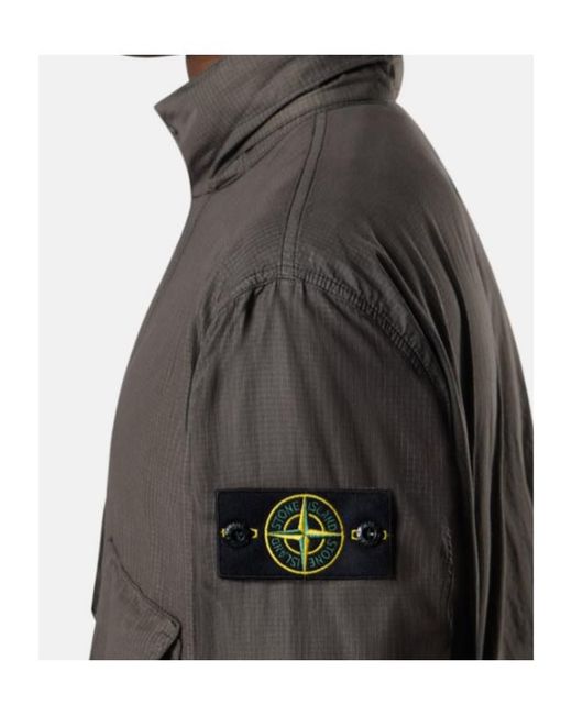 Stone Island Brown Pocket Detailed Hooded Jacket for men