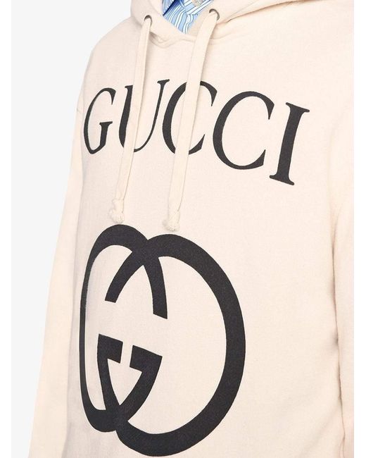 Gucci White Interlocking G Hoodie for men