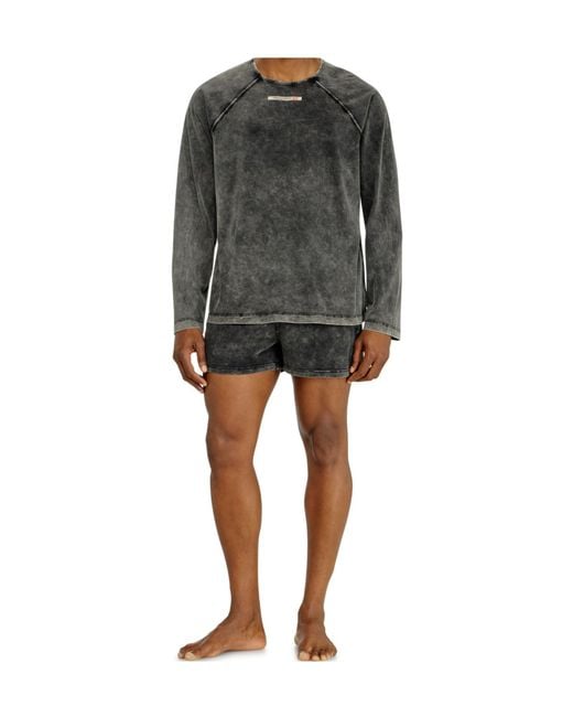 DIESEL Gray Bryan Dnm Long-Sleeve T-Shirt for men
