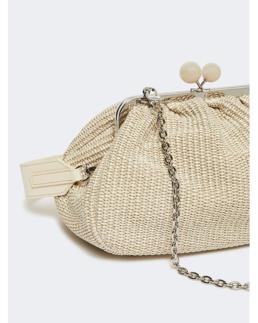 Weekend by Maxmara Natural Medium Pasticcino Sphere Clasp Shoulder Bag