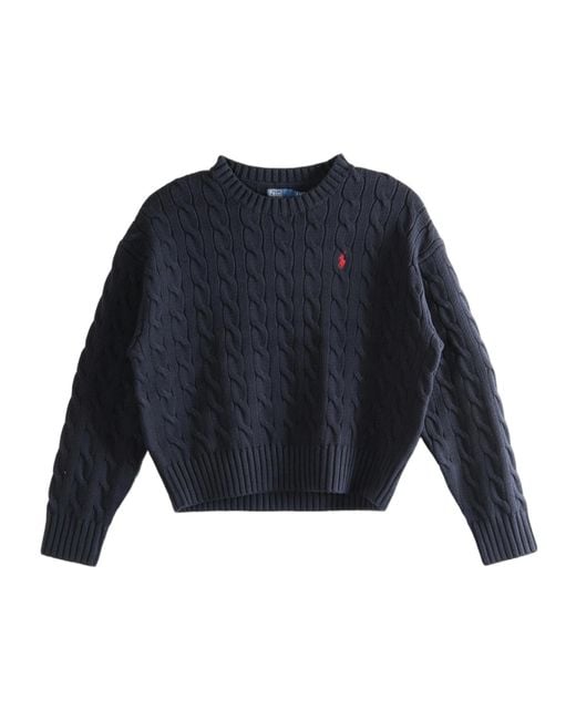Polo Ralph Lauren Blue Long-Sleeved Crewneck Jumper