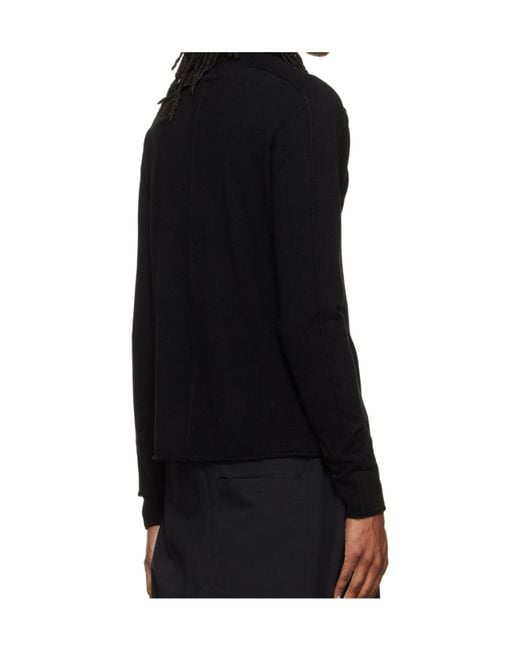 Thom Krom Black Long-Sleeved Sweater for men
