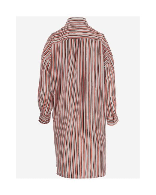 Bottega Veneta Multicolor Striped Shirt Dress