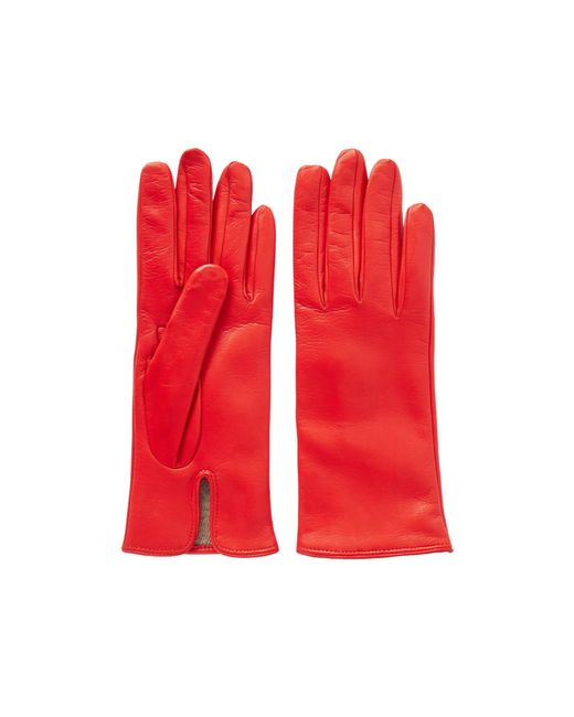 Nour Hammour Red Leather Gloves