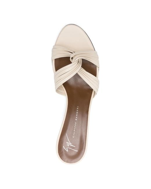 Giuseppe Zanotti White Knotted Leather Sandals