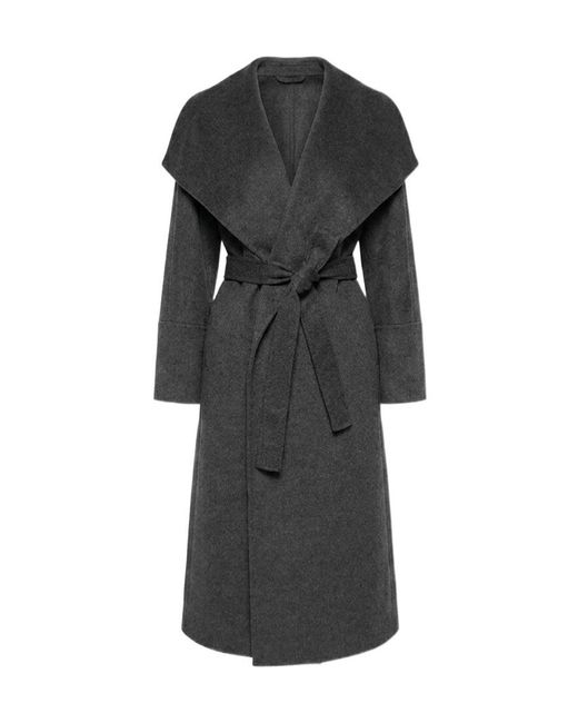 Soft Goat Black Long-Sleeved Coat