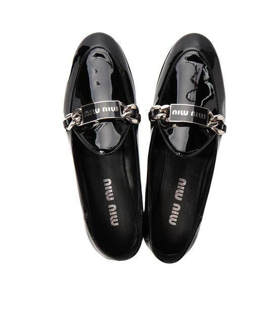 Miu Miu Black Round-Headed Love Shoes