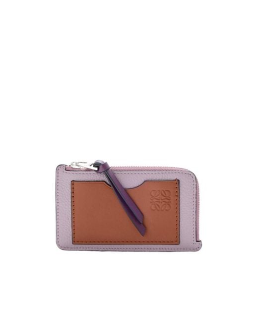 Loewe Purple Anagram Zipped Cardholder