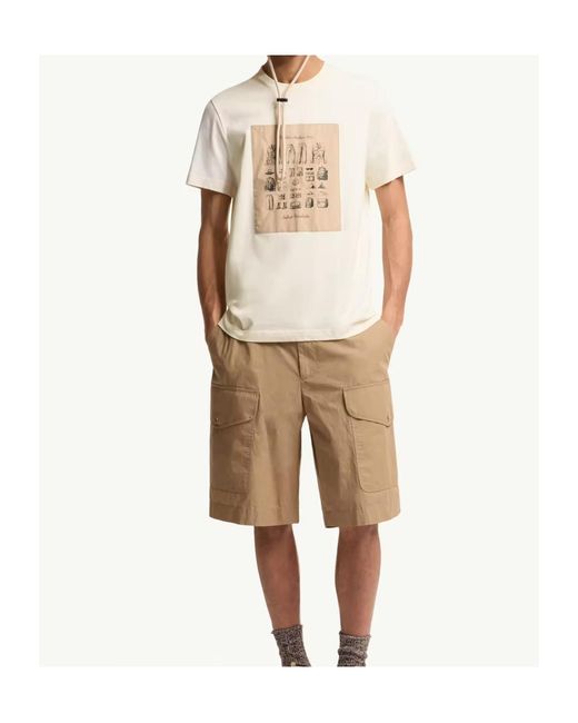 Moncler Natural Safari Wardrobe Printed Crewneck T-Shirt for men