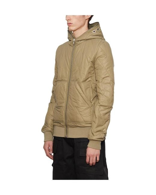 Rick Owens Natural Gimp Quilted Jacket for men