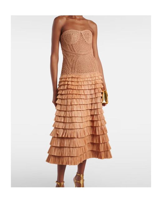 Jonathan Simkhai Natural Off Shoulder Dress