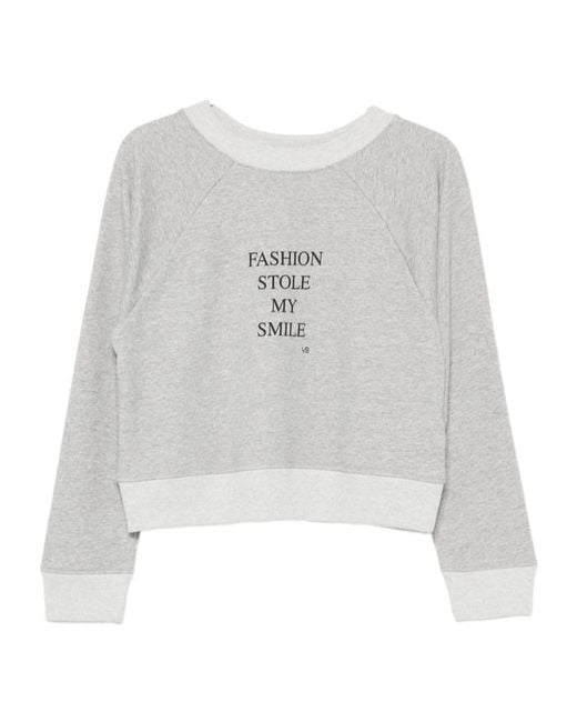 Victoria Beckham White Long-Sleeved Sweatshirt