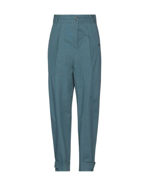 Isabel Marant Blue Plain Colour Casual Trousers
