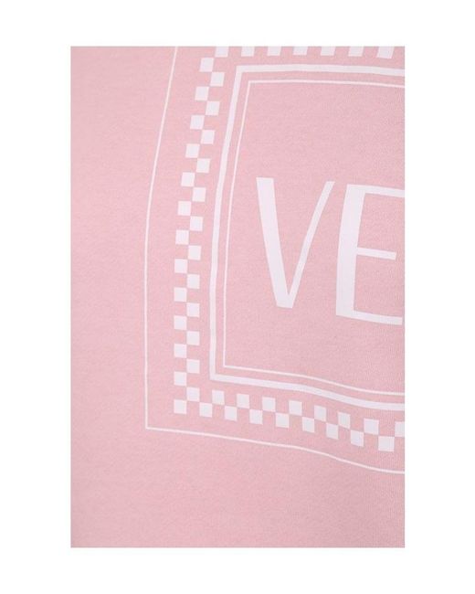 Versace Pink Logo Printed Sweater