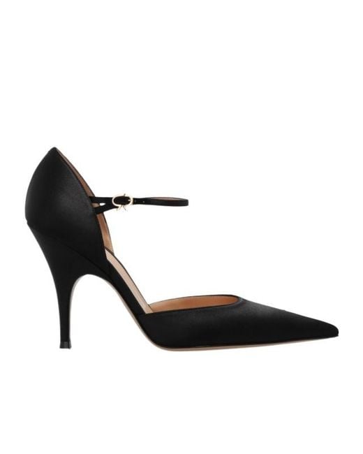 Gianvito Rossi Black Sofia D'Orsay Patent Leather Pumps