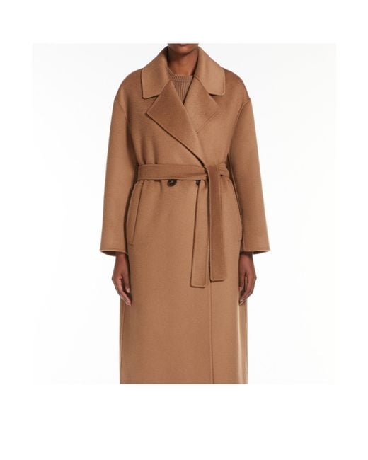 Max Mara Brown 'S Manuele Double-Breasted Coat