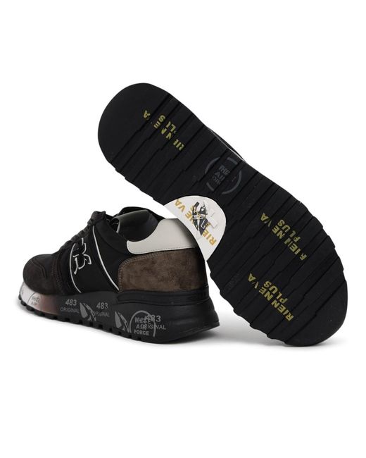 Premiata Black Lander Low-Top Sneakers for men