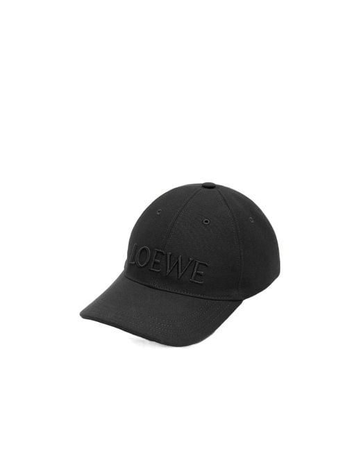 Loewe Black Logo Embroidered Baseball Cap