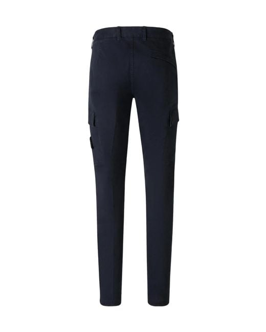 Stone Island Blue Stretch Cargo Pants for men