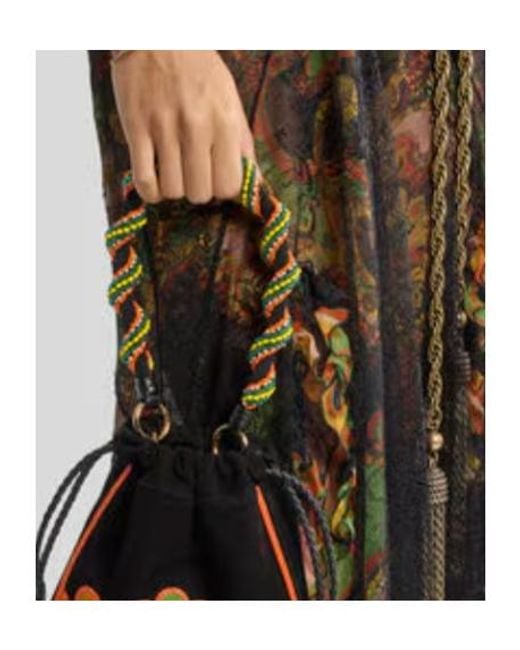 Etro Multicolor Twisted Beaded Bag Strap