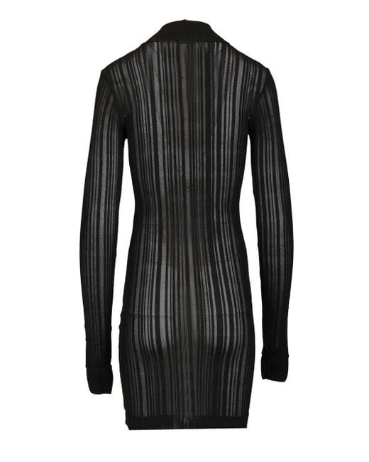 Amazuìn Black Lydia Ribbed Mini Dress