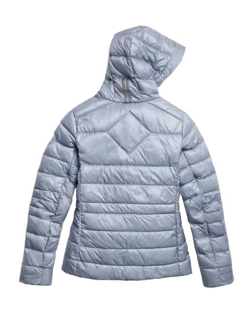 Canada Goose Blue Logo Patch Hooded Padded Jacket