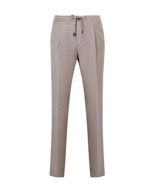 Incotex Gray Tapered Trousers for men