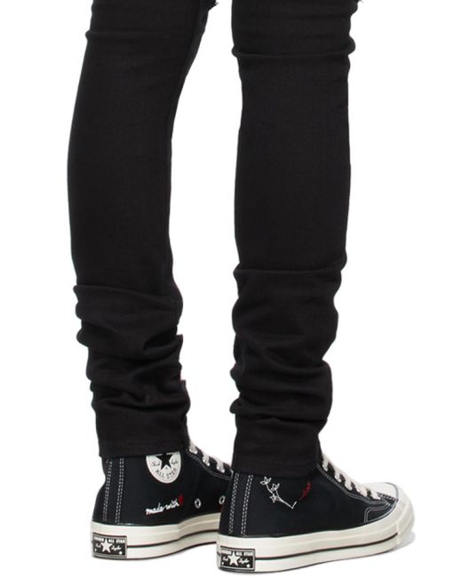 Ksubi Black Ace Slice Skinny Jeans for men