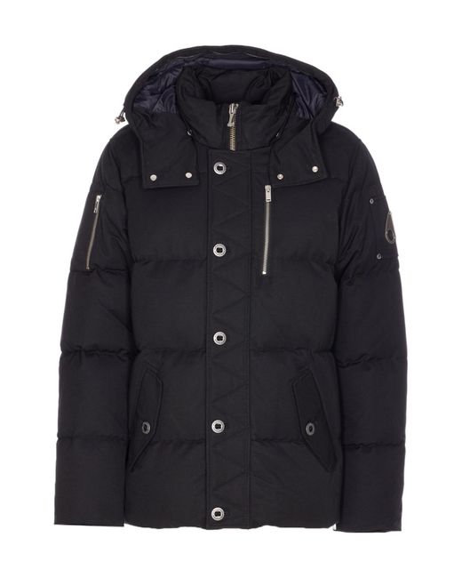 Moose Knuckles Blue Original 3Q Hooded Jacket for men