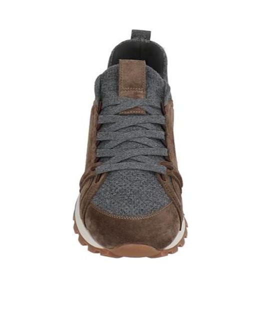 Brunello Cucinelli Brown Colorblocked Lowtop Casual Shoes