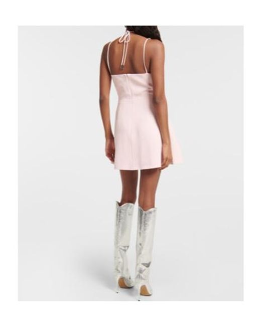 David Koma Pink Embellished Minidress