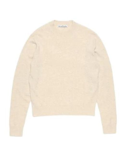 Acne Natural Crewneck Jumper for men