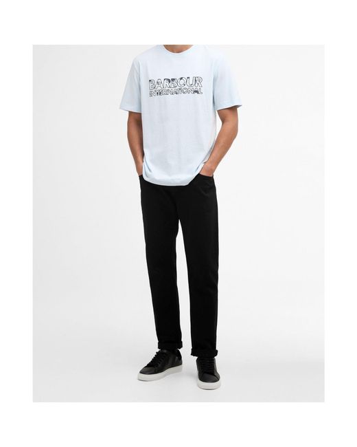 Barbour Blue Printed T-Shirt for men