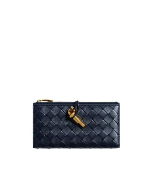 Bottega Veneta Blue Andiamo Long Wallet